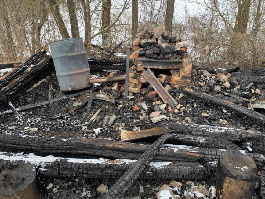В Браславском районе сгорела баня